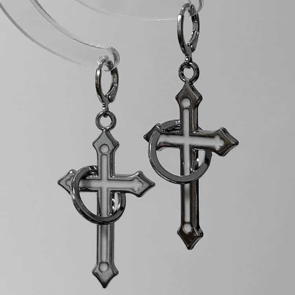 Men Accessories Aesthetic - Rock Gothic Sliver Color Circular Ring