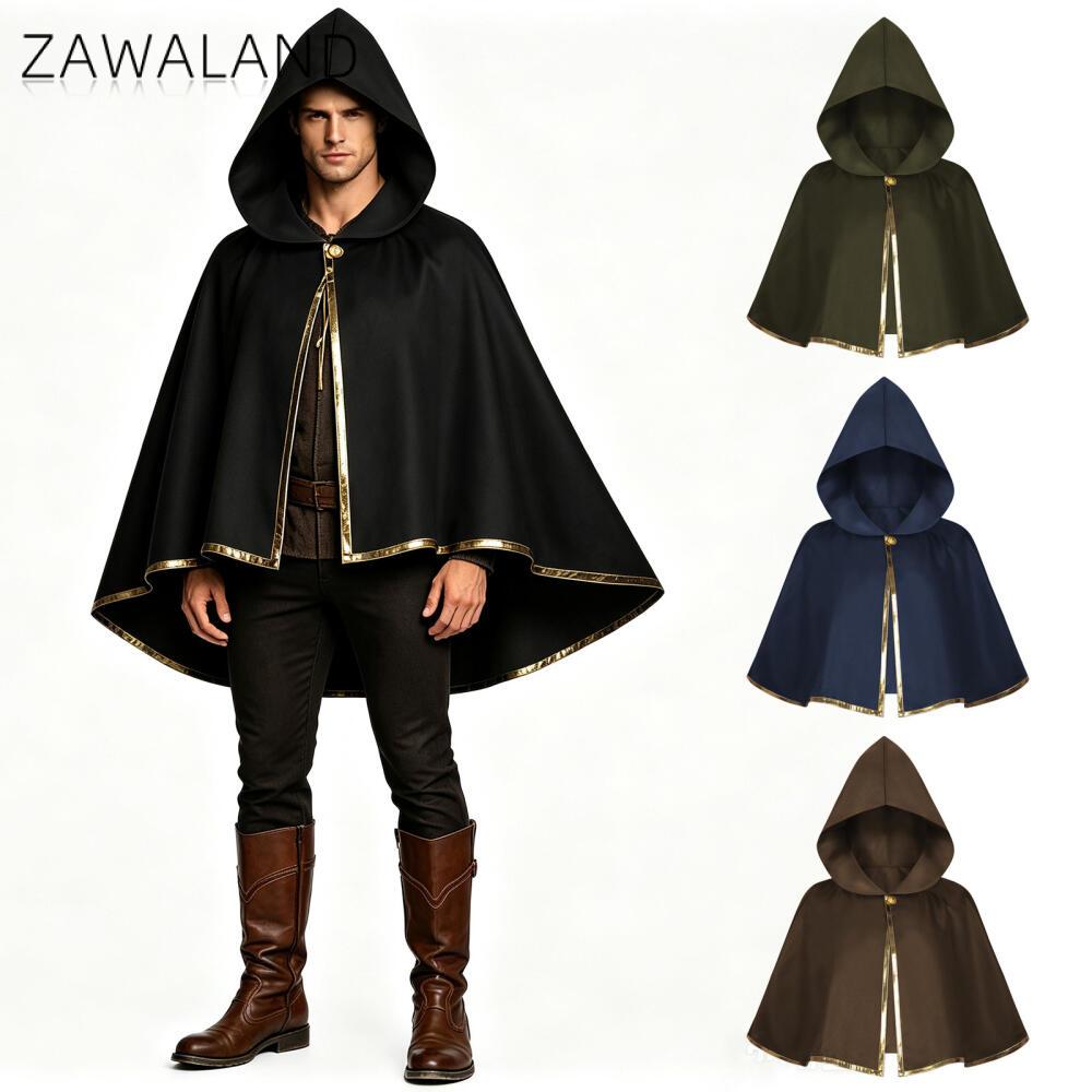 Medieval Hooded Cape Cloak wit - Medieval Men'S Accessories recension och pris