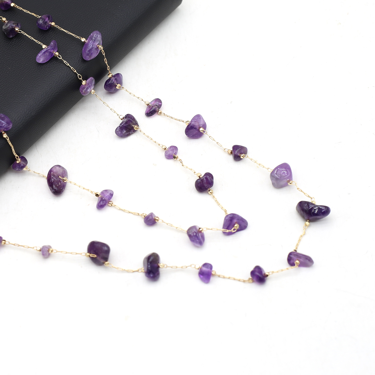 Natural Amethyst Stone Beaded  - Men Accessories All recension och pris