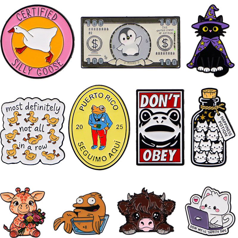 Funny Enamel Pin Cute Animal B - Men'S Accessories Clothing recension och pris