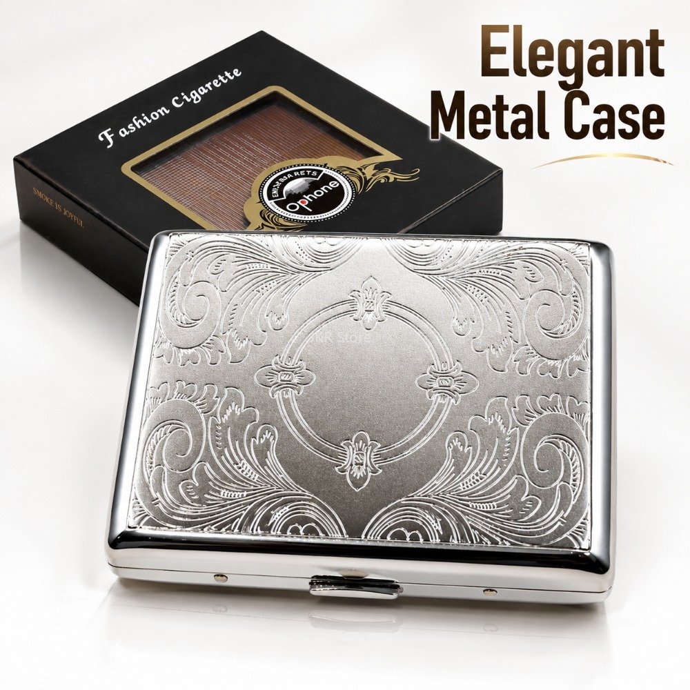 Stainless Steel Cigarette Box  - Men'S Accessories Holder recension och pris