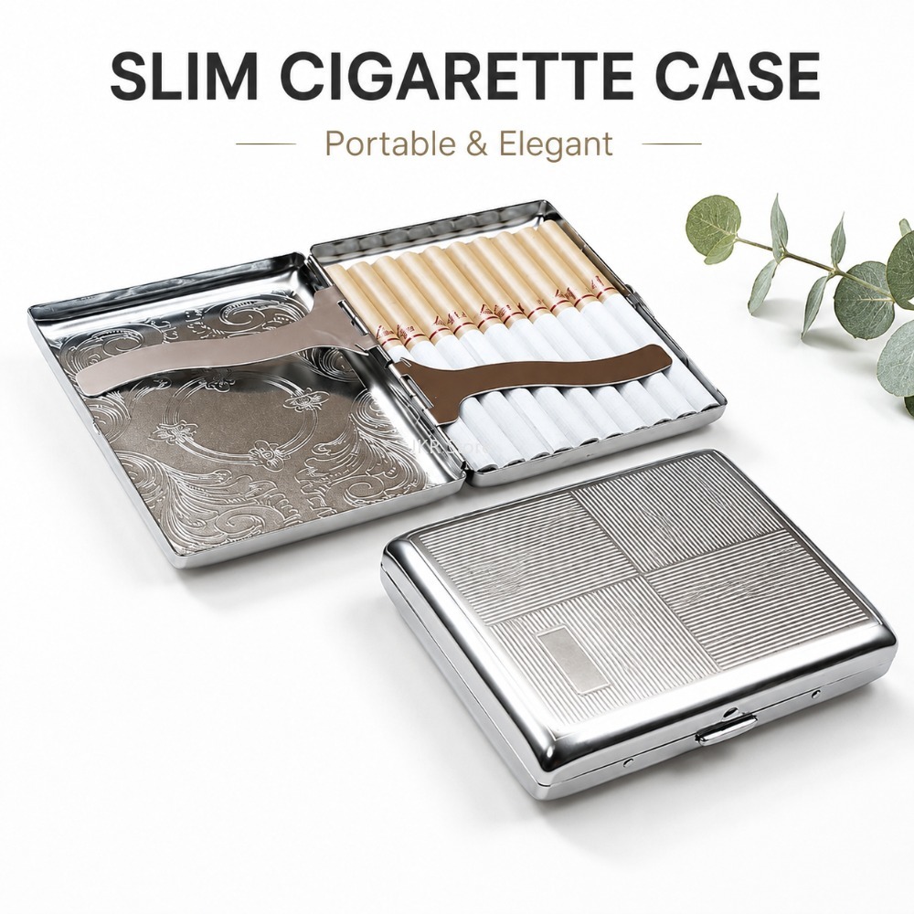 Stainless Steel Cigarette Box  - Men'S Accessories Holder recension och pris