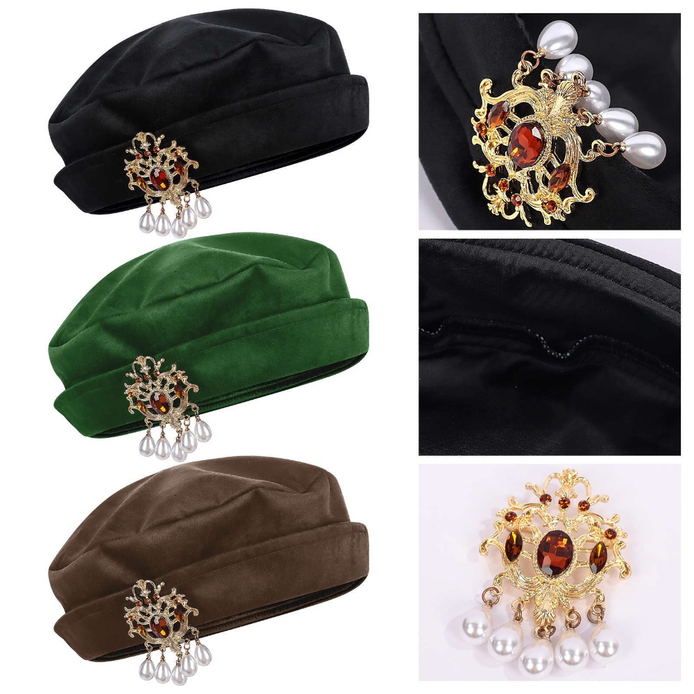 Men Medieval Tudor Beret Hat R - Medieval Men'S Accessories recension och pris