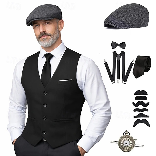 plus size Men 1920s Roaring Ga - Medieval Men'S Accessories recension och pris