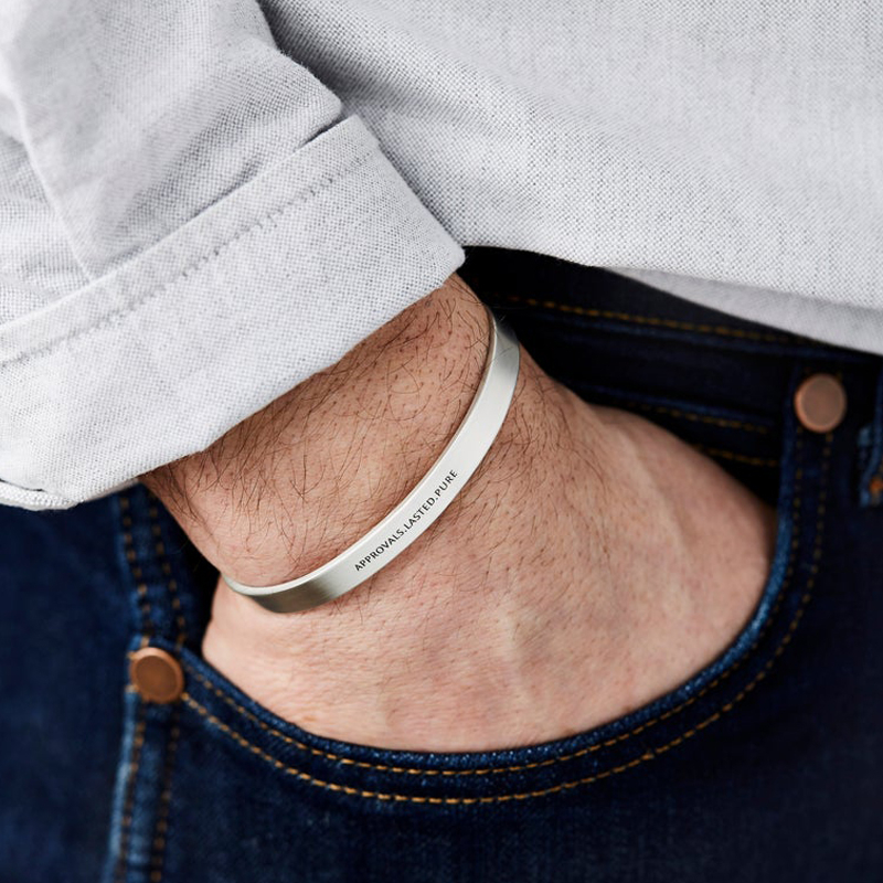 4MM To 8MM Free Engraving Cuff - Men Accessories All recension och pris
