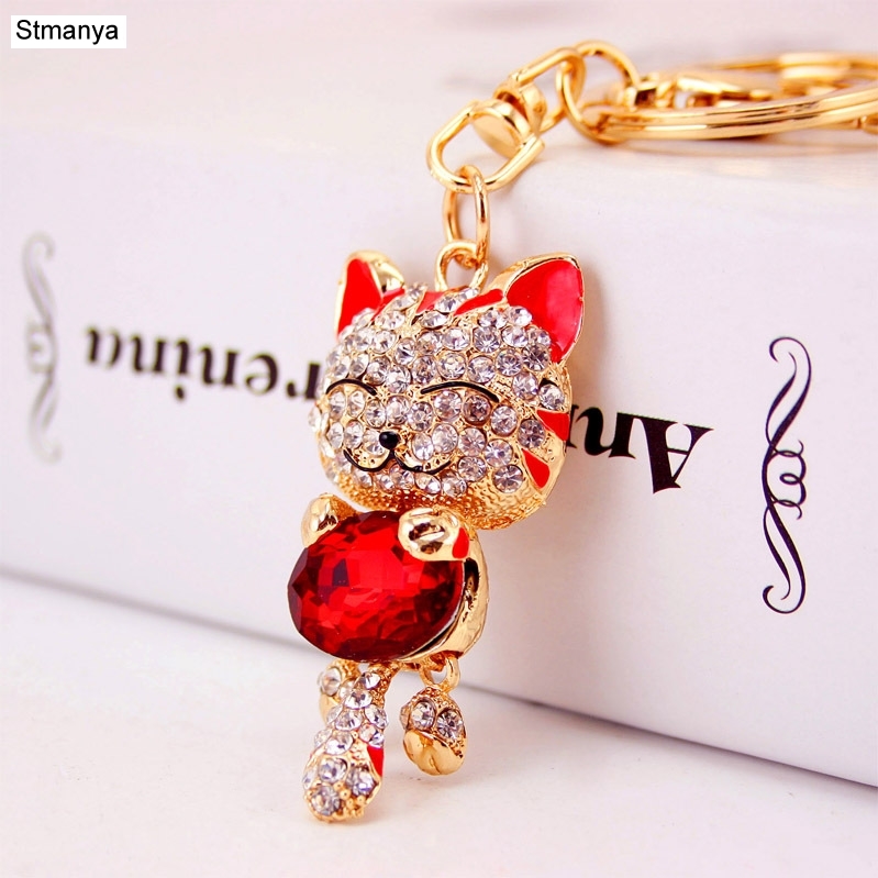 Men Cute Crystal Gem Lucky Cat - Men'S Accessories Best recension och pris