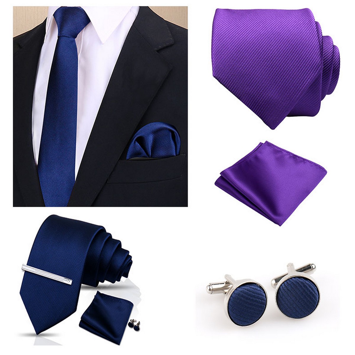 Brand Fashion Solid Color Tie  - Men'S Accessories Gift Set Branded recension och pris