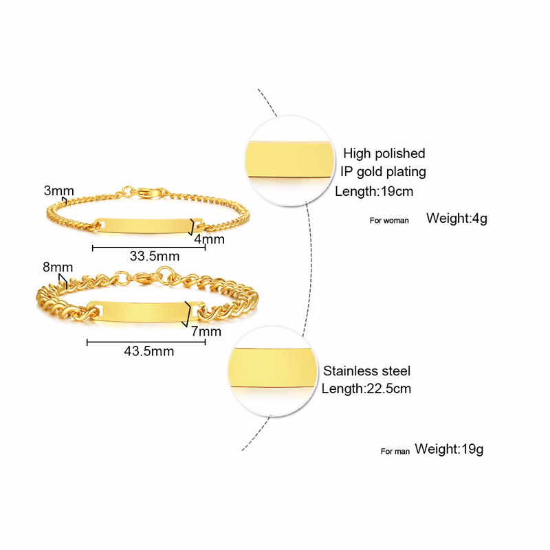 Plate Id Tag Bar Bracelet Cuba - Men Accessories All recension och pris