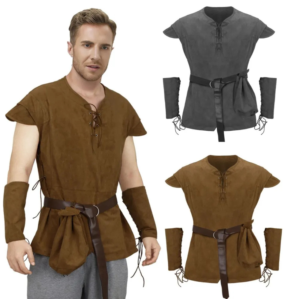 Men's Medieval Lace Up Tunic S - Medieval Men'S Accessories recension och pris