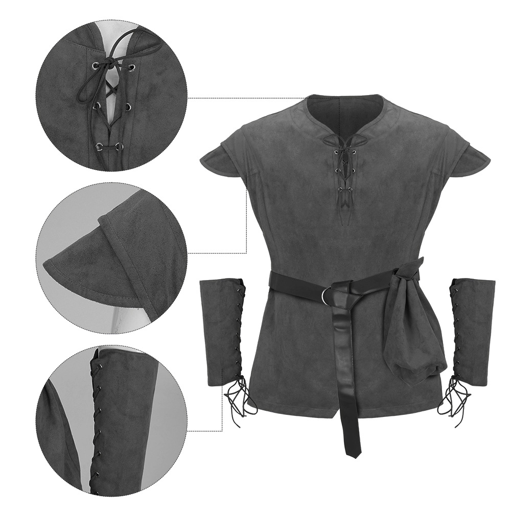 Men's Medieval Lace Up Tunic S - Medieval Men'S Accessories recension och pris