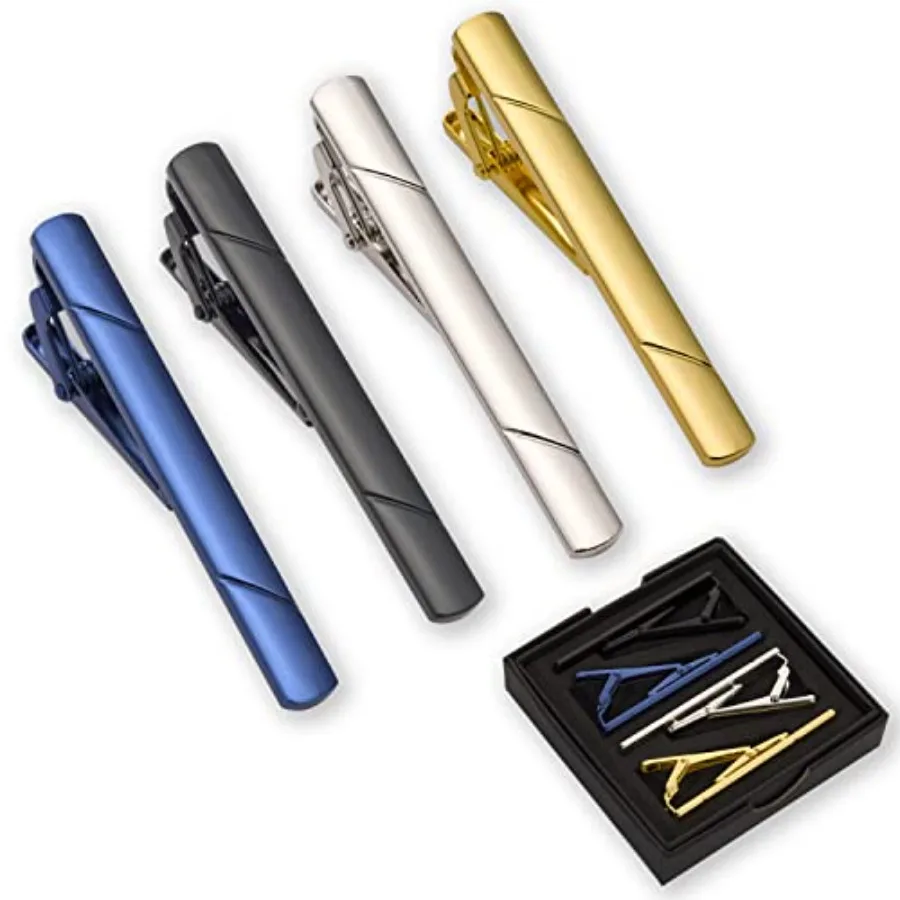 4Pcs Tie Clips For Men Tie Bar - Men Accessories For Suit recension och pris