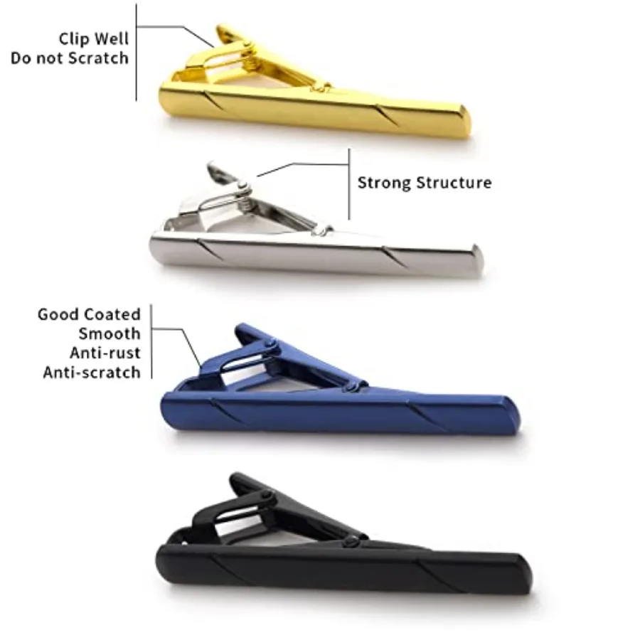 4Pcs Tie Clips For Men Tie Bar - Men Accessories For Suit recension och pris