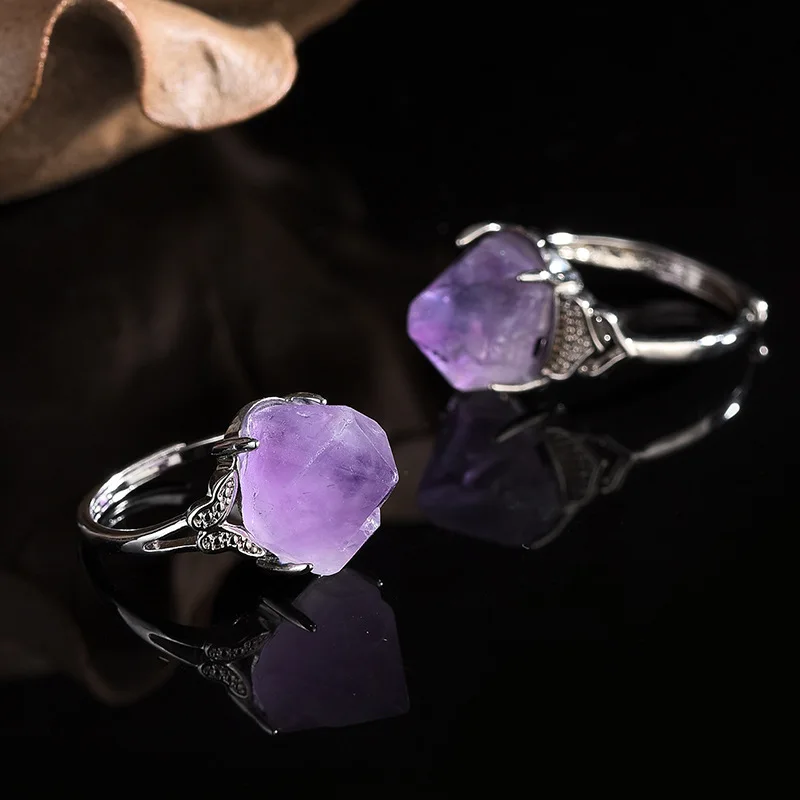 Natural Amethyst Hand-carved R - Men'S Accessories Hand Bands recension och pris