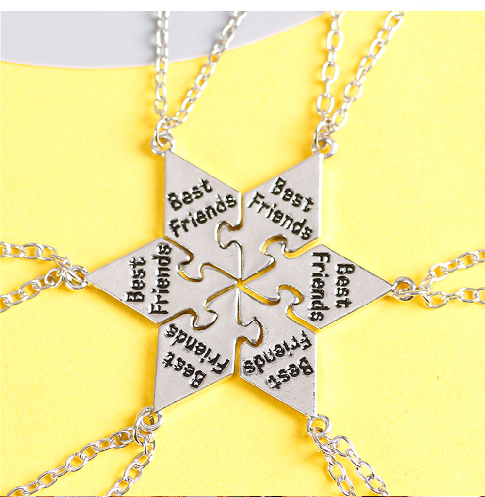 6 Pcs/Set Best Friend Necklace - Men'S Accessories Best recension och pris