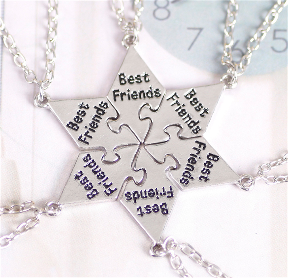 6 Pcs/Set Best Friend Necklace - Men'S Accessories Best recension och pris