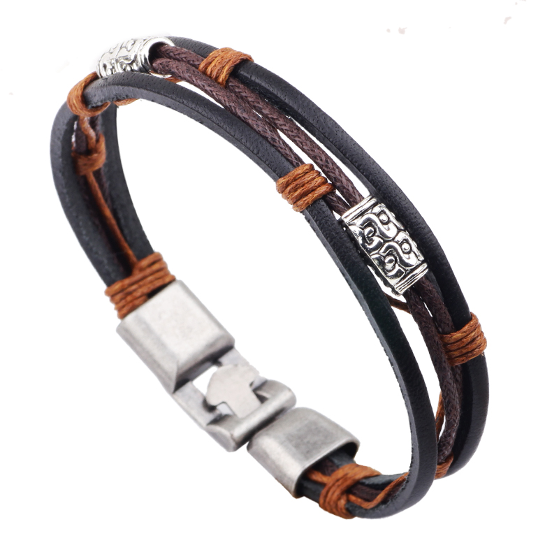 22cm Three Layers Leather Brac - Men'S Accessories Hand Bands recension och pris