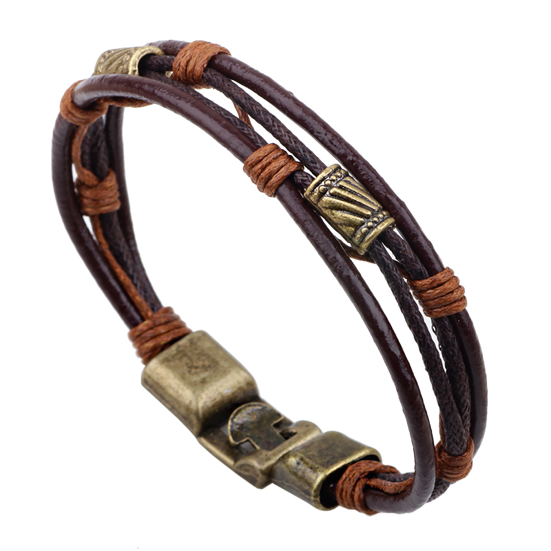22cm Three Layers Leather Brac - Men'S Accessories Hand Bands recension och pris