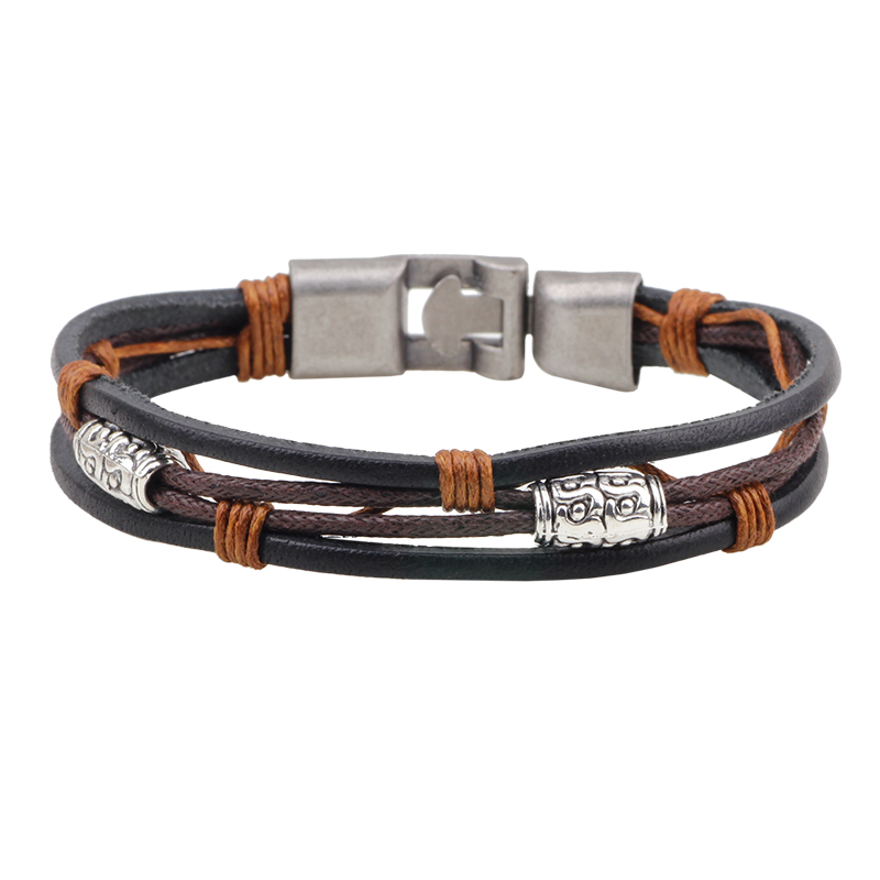 22cm Three Layers Leather Brac - Men'S Accessories Hand Bands recension och pris