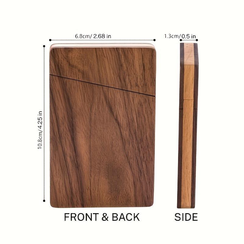 Portable Wood Business Card Ho - Men'S Accessories Holder recension och pris